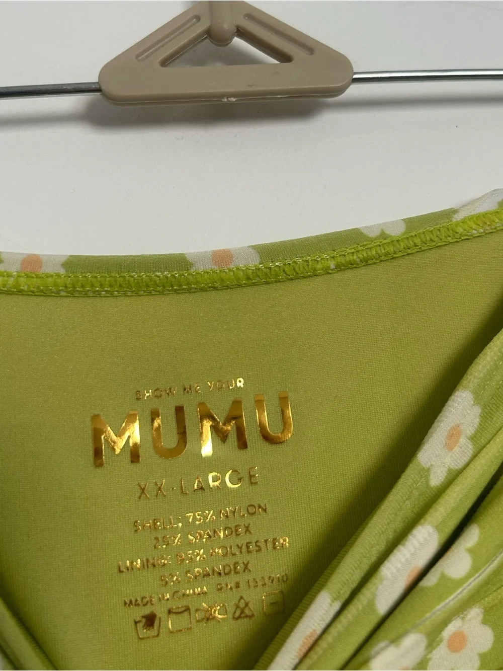 Show Me Your Mumu Green Floral Daisy Bikini Bottoms NWT size XXL beach vacation